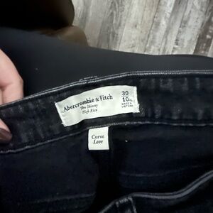 Abercrombie & Fitch Curve Love Skinny Jeans - Black Tall/ Long